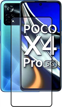 Захисне скло для Xiaomi Poco X4 Pro 5G Full Glue (0.3 мм, 2.5D) з чорною рамкою