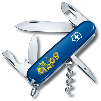 Ніж Victorinox Spartan Ukraine Blue "Квіти" (1.3603.2_T1050u)