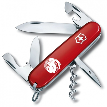 Ніж Victorinox Spartan Zodiac Red "Щасливий Кролик" White (1.3603_Z2160u)