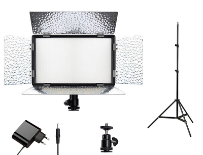 Комплект "MEDIUM S" LED свет Teyeleec N-520PRO 3200-5600K + сетевой адаптер 220 В + стойка 2 м.