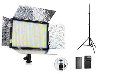 Комплект "MEDIUM S" LED свет Teyeleec TL520 3200-5600K +аккумулятор +зарядное устройство + стойка 2 м.