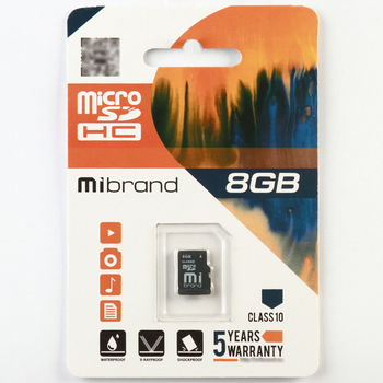 Карта памяти Mibrand microSDHC 8GB Class 10 (MICDHC10/8GB)