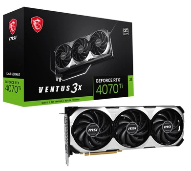 Видеокарта GF RTX 4070 12GB GDDR6X Ventus 3X OC MSI (GeForce RTX 4070 VENTUS 3X 12G OC)