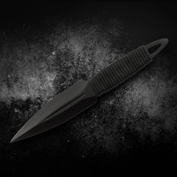 Нож Метательный Черный Стрела Листовидной формы