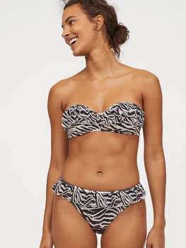 Нижняя часть купальника H&M 060767398 32 Молочный/Коричневый (OS_6666000174895)