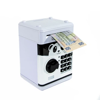 Скарбничка сейф NUMBER BANK PANDA EL-510-1 із кодовим замком Панда Чорно-біла