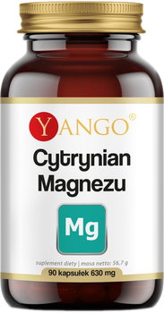 Цитрат магнію безводний Yango Cytrynian Magnezu bezwodny 630 мг 90 капсул (YA181)