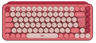 Клавiатура Logitech Pop Wireless Heartbreaker Rose (920-010718)