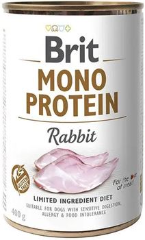 Консервированный корм для собак с кроликом Brit Mono Protein Rabbit 400 г