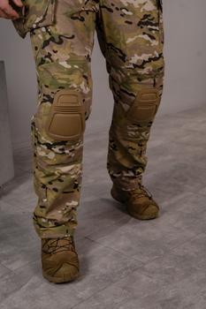 Тактичні брюки ріп-стоп з кишенями для наколінників SM Group размер XL Мультикам
