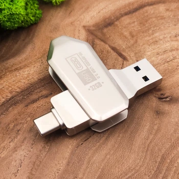 Металлический USB флеш накопитель XO U50 32GB OTG Type-C - USB 3.0