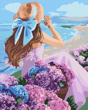 Malowanie po numerach Ideyka Kwitnące wybrzeże 40x50 cm (4823104339502)