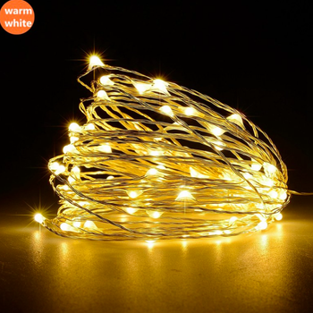Светодиодная гирлянда Shine String Light проволока струна 30LED 3 метра теплая белая