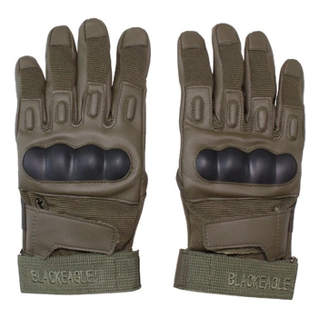 Тактические полнопалые перчатки BlackEagle с защитой пальцев Олива М