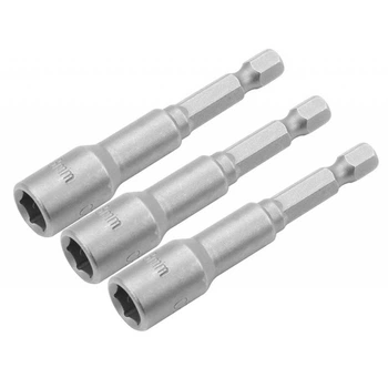 Головка магнитная Tolsen 7 мм 1/4"х65 мм 3шт (77842)