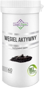 Soul-Farm Premium Węgiel Aktywny 180 mg 60 kapsułek (SFA576)