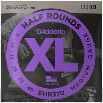 Струны для электрогитар D'Addario EHR370 XL HALF ROUNDS MEDIUM (11-49)