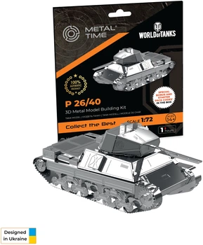 Коллекционная модель-конструктор Metal Time World of Tanks Танк P 26/40 (MT062)