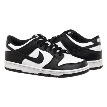 Кроссовки женские Jordan Dunk Low Retro White Black (Gs) 38 Чорно-білий CW1590-100