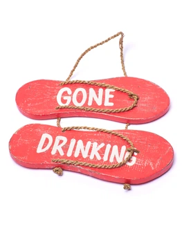 Вывеска табличка декоративная Gone drinking 30х20 см (20 327GD)