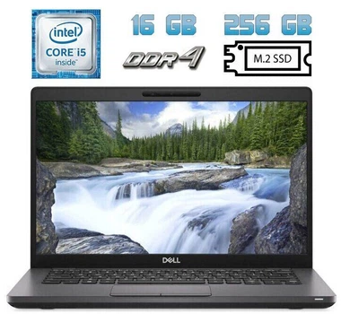 Ультрабук Б-клас Dell Latitude 5400 / 14" TN / Core i5-8365U (4(8) ядра по 1.6-4.1GHz) / 16GB DDR4 / 256GB SSD M.2 / UHD Graphics 620 / WebCam / USB 3.1 / HDMI / Win 10 б/у