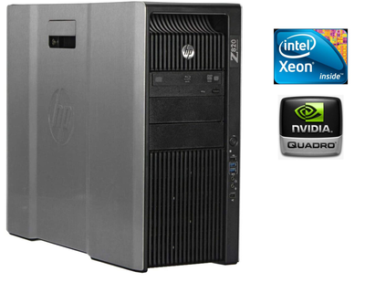 Рабочая станция HP Z820 Workstation Tower / 2x Intel Xeon E5 2640 V1 (6(12) ядер по 2.5-3 GHz) / 32GB DDR3 / NO HDD / Quadro 2000, 1 GB GDDR5, 128-bit / DVD-ROM б/у