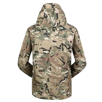 Куртка тактична Флісова SoftShell ClefersTac A33 з капюшоном і з липучками - Multicam Розмір: L (5002485L)