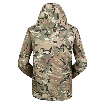 Куртка тактическая Флисовая SoftShell ClefersTac A33 с капюшоном и с липучками - Multicam Размер: L (5002485L)