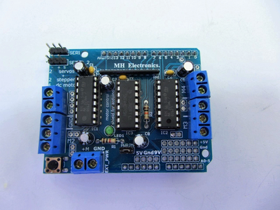 L293D Arduino motor control shield - драйвер управления шаговым двигателем CHY (1991)