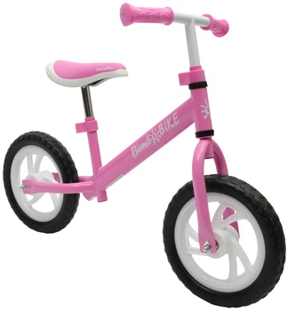 Біговел BIMBO BIKE дитячий Рожево-білий 12" (75901-IS)