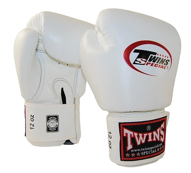 Боксерские перчатки Twins Boxing Gloves Premium Leather BGVL3 White (BGVL3-WH-8oz)