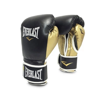 Боксерские перчатки Everlast Powerlock Training Gloves Black Gold (Р00000723-12 oz)