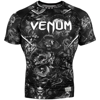 Рашгард Venum Art Short Sleeves Rashguard Black White (VENUM-03667-108-XS)