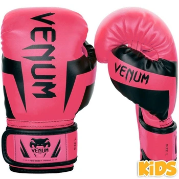 Боксерские перчатки для детей Venum Elite Boxing Gloves Kids Pink (VENUM-03234-PK-M (8-11 лет))