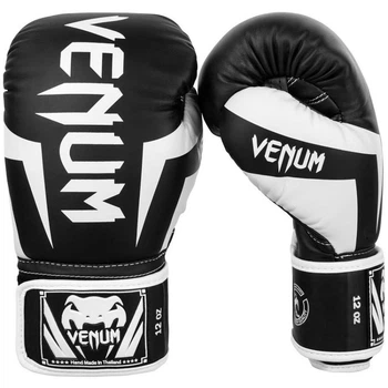 Боксерские перчатки Venum Elite Boxing Gloves Black White (1392-BW-8 oz)