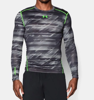 Компресійна футболка Under Armour ColdGear® Armour Printed Compression Stealth Gray (1265654-008-L)