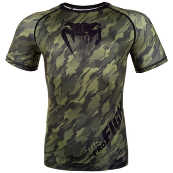 Рашгард Venum Tecmo Rashguard Short Khaki (VENUM-03138-015-XS)