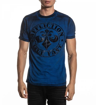 Футболка Affliction Divio Dare SS TEE Sapphire Blue (A22022-XL)