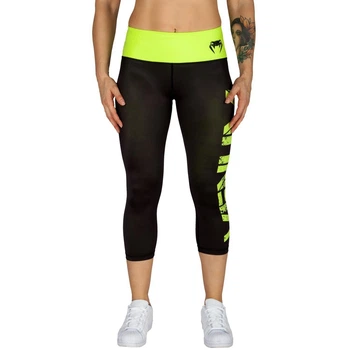 Женские капри Venum Power Leggings Crops Black Yellow (V-02992-BY-S)
