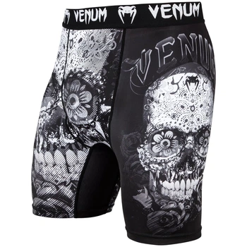 Компрессионные шорты Venum Santa Muerte 3.0 Compression Shorts Black White (VENUM-03528-108-S)
