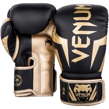 Боксерские перчатки Venum Elite Boxing Gloves Black Gold (VENUM-1392-126-8 oz)