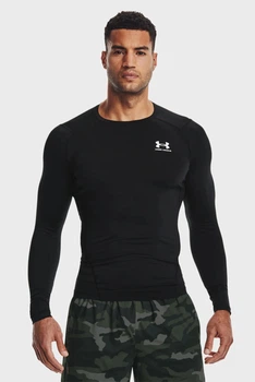 Мужская футболка с длинным рукавом Under Armour HG Armour Comp Longsleeve Black (1361524-001-S)