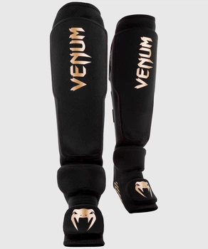 Защита ног Venum Kontact Evo Shinguards Black Gold (VENUM-1239-126-M/L)