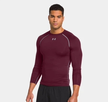 Компрессионная футболка Under Armour HeatGear® Sonic Compression Long Sleeve Maroon (1236223-609-S)