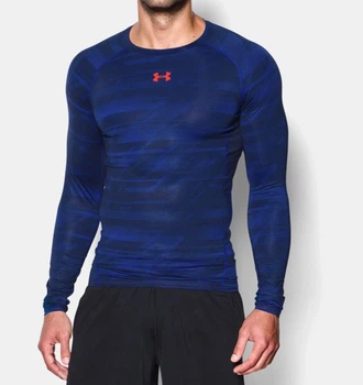Компресійна футболка Under Armour Printed Long Sleeve Compression Shirt Academy (1258896-408-XL)