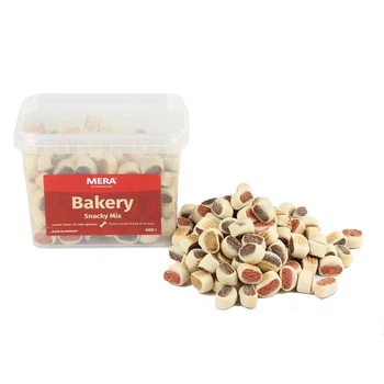 Ласощі для собак для дресування печиво м'ясні рулетики мікс MERA Snacky Mix 400 г