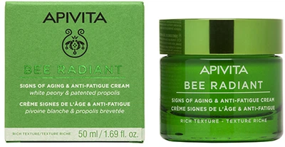 Apivita Bee Radiant Rich Texture Krem do ochrony przed oznakami starzenia i oznakami zmęczenia 50 ml (5201279074258)