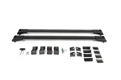 Перемычки на обычные рейлинги под ключ Skybar V1 (2 шт) до 110см, черные