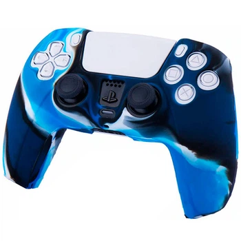 Силиконовый чехол Honson для геймпада PS5 Dualsense камуфляжный синий