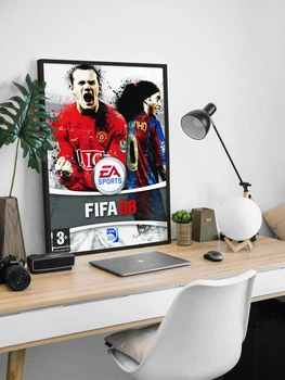 Постер/плакат игры FIFA 2008 / ФИФА 2008 / Руни, Роналдиньо